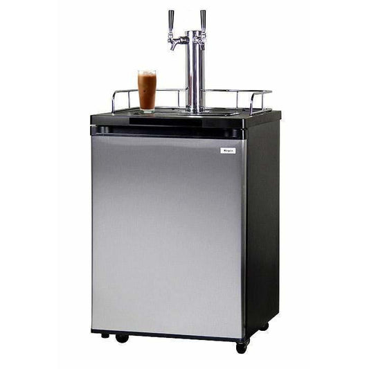 Kegco 24" Wide Cold Brew Coffee Dual Tap Stainless Steel Kegerator ICK20S-2